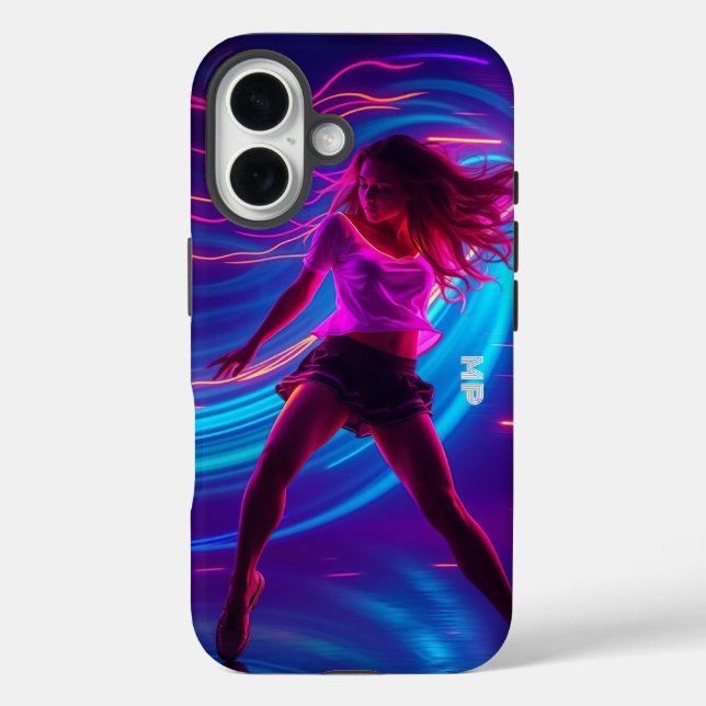 Dynamic Neon Dance Motion Art Case-Mate iPhone Case (Back)