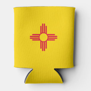 Dynamic New Mexico State Flag Graphic on a Can Cooler