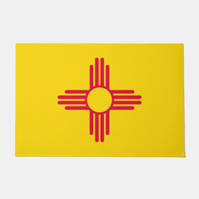 Dynamic New Mexico State Flag Graphic on a Doormat (Front)
