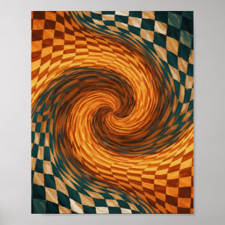 Dynamic Optical Illusion Art Poster