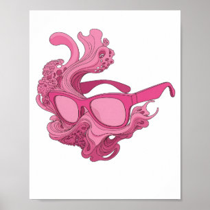Dynamic Pink ABSTRACT ART Artistic Motif Poster