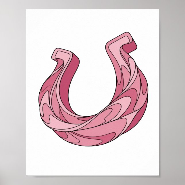 Dynamic Pink ABSTRACT ART Graphic Design Poster (Front)