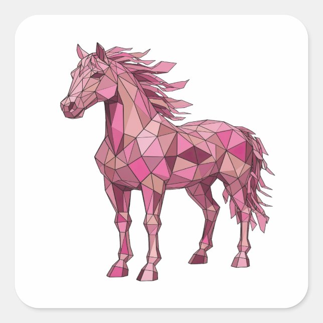 Dynamic Pink Abstract Sticker Art (Front)