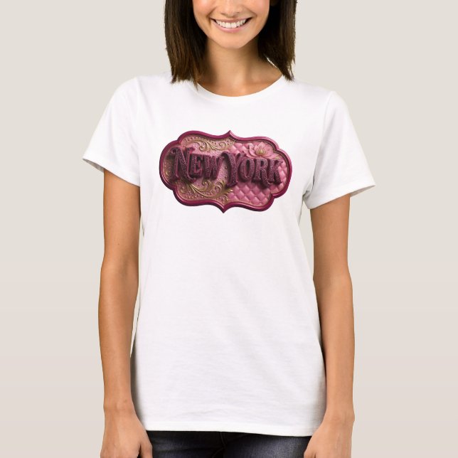 Dynamic Pink NEW YORK Graphic Tee (Front)