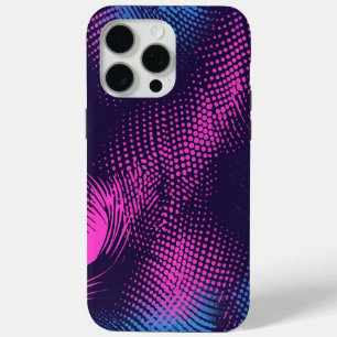 💖 Dynamic Pink & Purple Dotted Abstract Pattern iPhone 15 Pro Max Case
