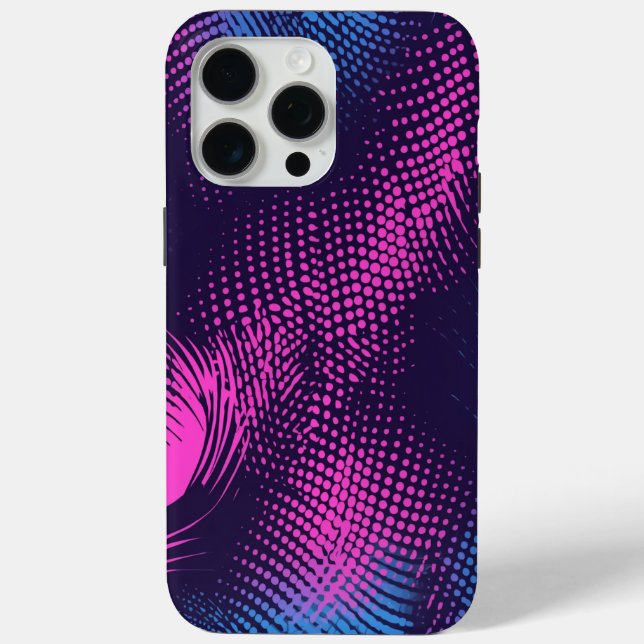 💖 Dynamic Pink & Purple Dotted Abstract Pattern Case-Mate iPhone Case (Back)