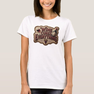 Dynamic Pink WINE CURES EVERYTHING Quote Shirt