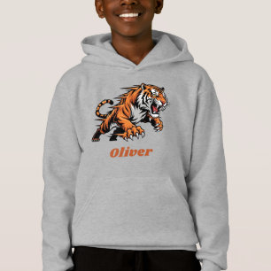 Dynamic Pouncing Tiger Mascot 