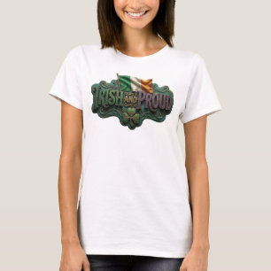 Dynamic Purple IRISH AND PROUD Print T-Shirt