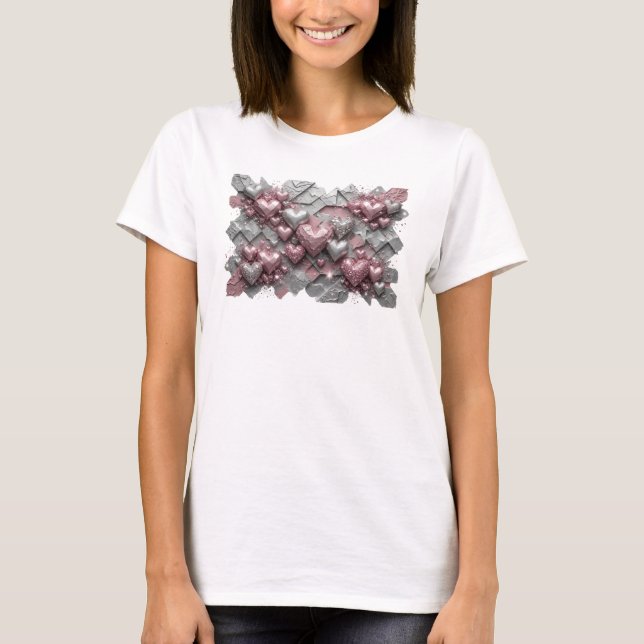 Dynamic Red ABSTRACT ART Statement Tee (Front)