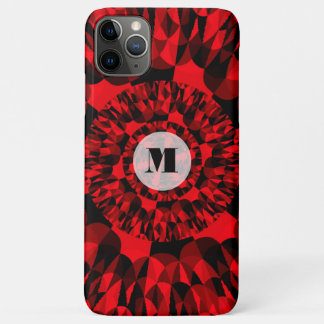 Dynamic Red Black Geometric Energetic iPhone 11 Pro Max Case