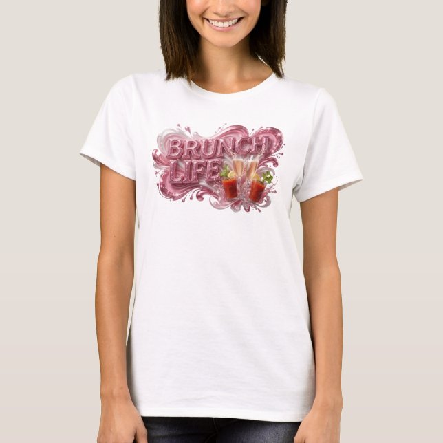 Dynamic Red BRUNCH LIFE Shirt Design (Front)