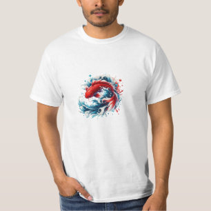 Dynamic Red Koi Splash T-Shirt