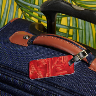 Dynamic Red Muscle Texture Abstract  Luggage Tag