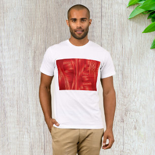 Dynamic Red Muscle Texture Abstract  T-Shirt