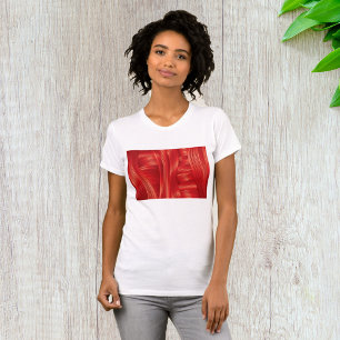 Dynamic Red Muscle Texture Abstract  T-Shirt