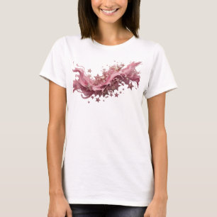 Dynamic Red PINK STAR SPLASH Shirt Design