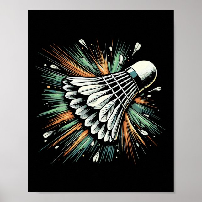 Dynamic Shuttle Burst Badminton Player  Poster (Front)