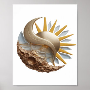 Dynamic Silver ABSTRACT ART Fashion Print