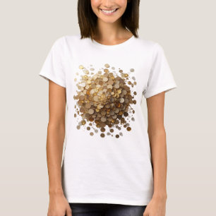 Dynamic Silver GOLDEN COIN EXPLOSION Bold Design T-Shirt
