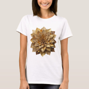 Dynamic Silver GOLDEN FLOWER Bold Design T-Shirt