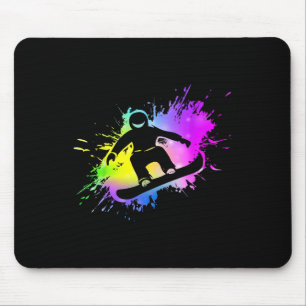 Dynamic Snowboarder Abstract Art Winter Sports 3 Mouse Pad