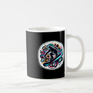 Dynamic Snowboarder Abstract Art Winter Sports 5 Coffee Mug