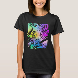 Dynamic Snowboarder Abstract Art Winter Sports 6 T-Shirt