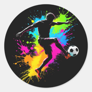 Dynamic Soccer _1  Classic Round Sticker
