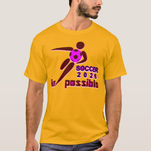 Dynamic Soccer 2026 Silhouette Design T-Shirt