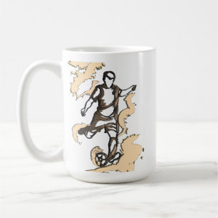 Dynamic Soccer Player Coffee Mug