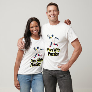 Dynamic Soccer Player in Motion T-Shirt
