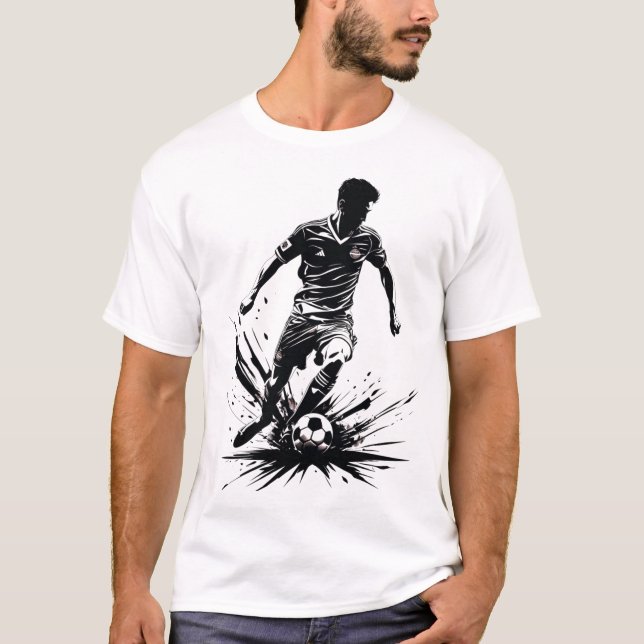 Dynamic Soccer Player  T-Shirt (Front)