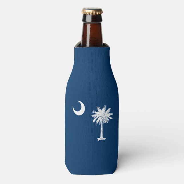 Dynamic South Carolina State Flag Graphic on a Bottle Cooler (Bottle Front)