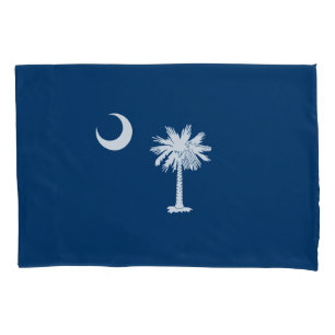 Dynamic South Carolina State Flag Graphic on a Pillowcase