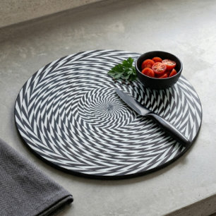 Dynamic Spiral Illusion Cutting Board