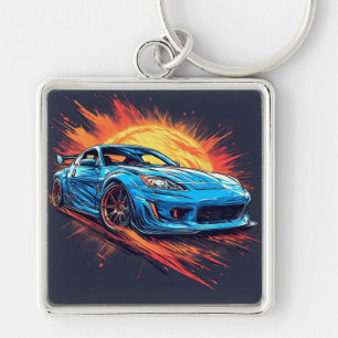 Dynamic Sports Car Key Ring