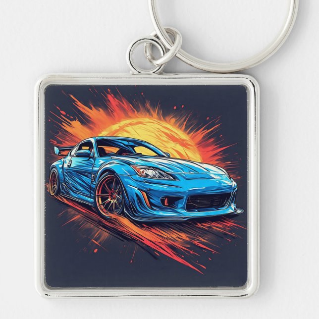Dynamic Sports Car Key Ring (Front)