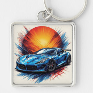 Dynamic Sports Car Key Ring