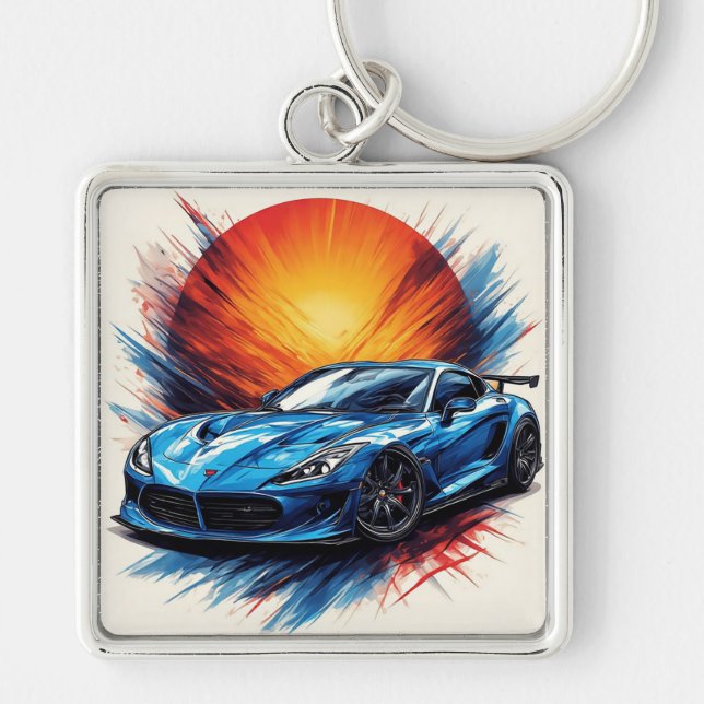 Dynamic Sports Car Key Ring (Front)