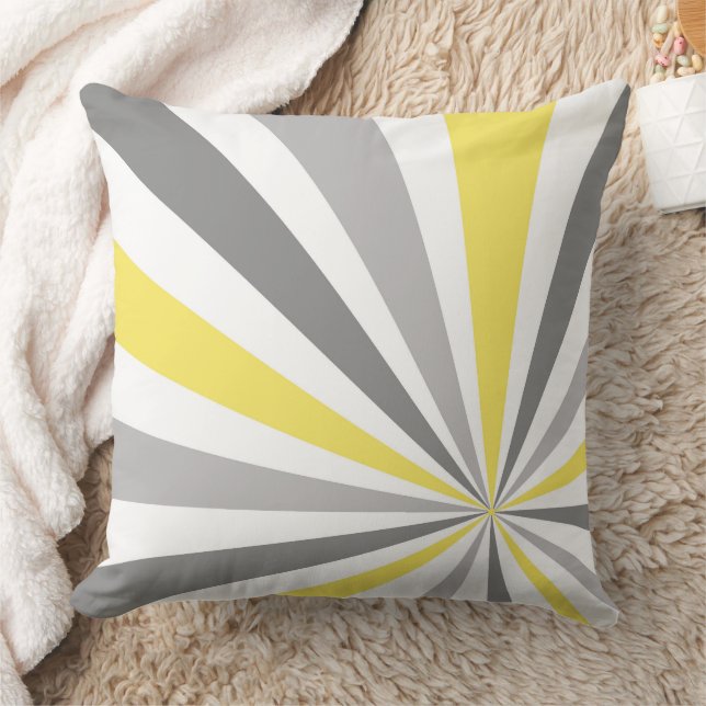 Dynamic Sunburst Radial Rays Seamless Pattern Cushion (Blanket)