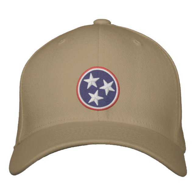 Dynamic Tennessee State Flag Graphic on Embroidered Hat (Front)