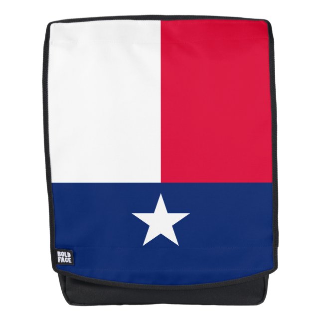 Dynamic Texas State Flag Graphic on a Backpack (Front)