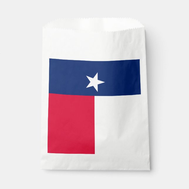 Dynamic Texas State Flag Graphic on a Favour Bag (Front)