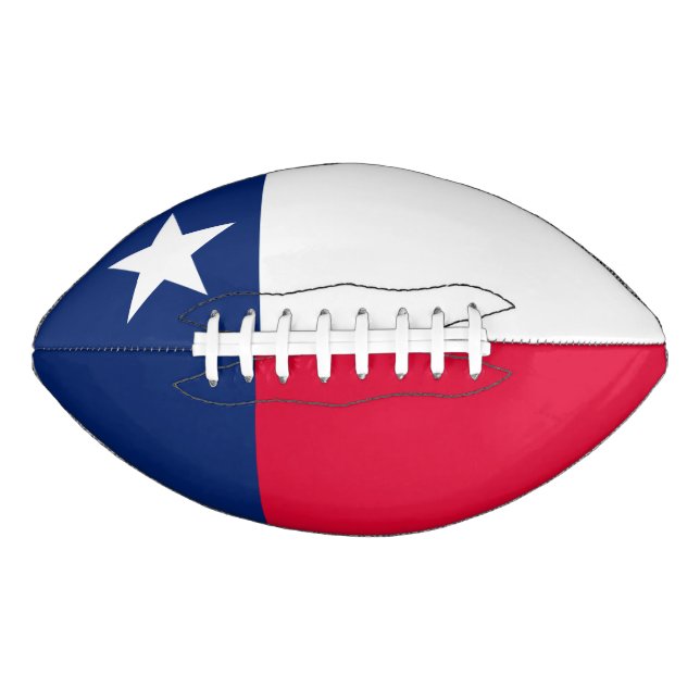 Dynamic Texas State Flag Graphic on a Football (Front)