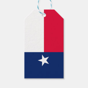 Dynamic Texas State Flag Graphic on a Gift Tags