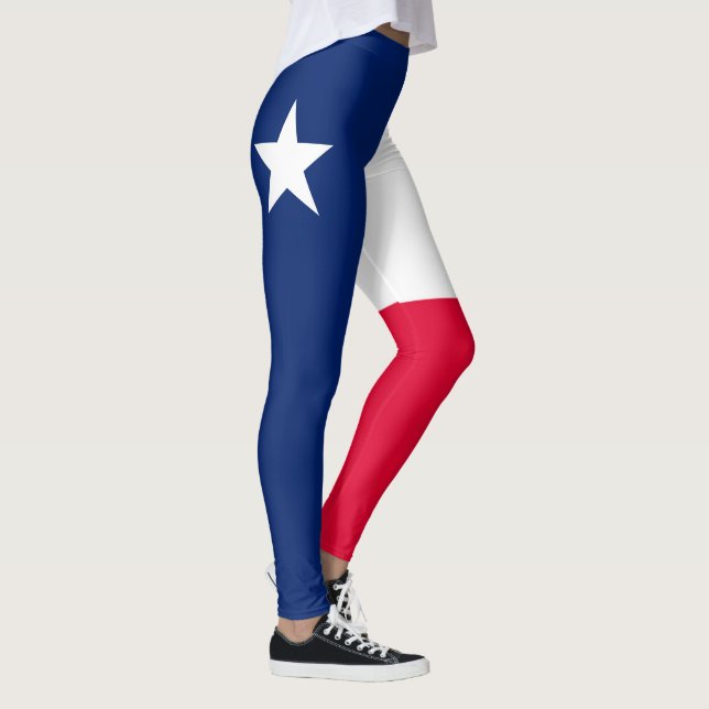 Dynamic Texas State Flag Graphic on a Leggings (Right)