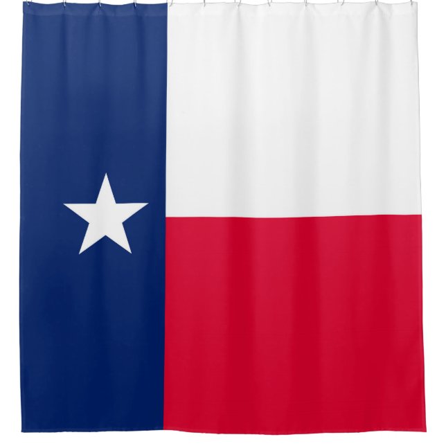 Dynamic Texas State Flag Graphic on a Shower Curtain (Front)