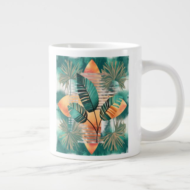 Dynamic tropical wave large coffee mug (Right)