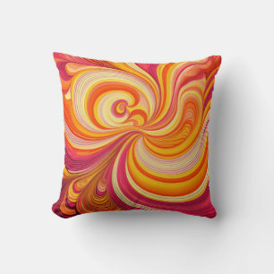 Dynamic "Vibrant Swirl" Abstract Art Cushion